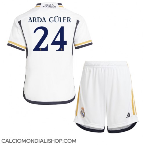 Maglie da calcio Real Madrid Arda Guler #24 Prima Maglia Bambino 2023-24 Manica Corta (+ Pantaloni corti)
